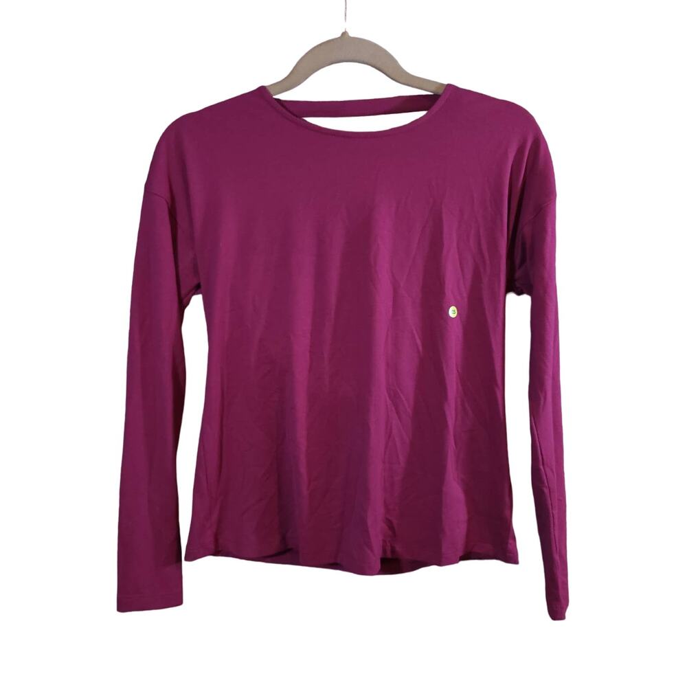 Bass Propel Engineered Long Sleeve Draped Back Workout Tee Yoga Women's XS NWT